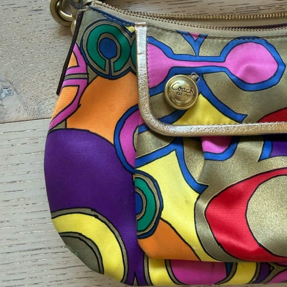 Coach Groovy Poppy Multicolor Satin Shoulder Bag — Y2K - Picture 6 of 7